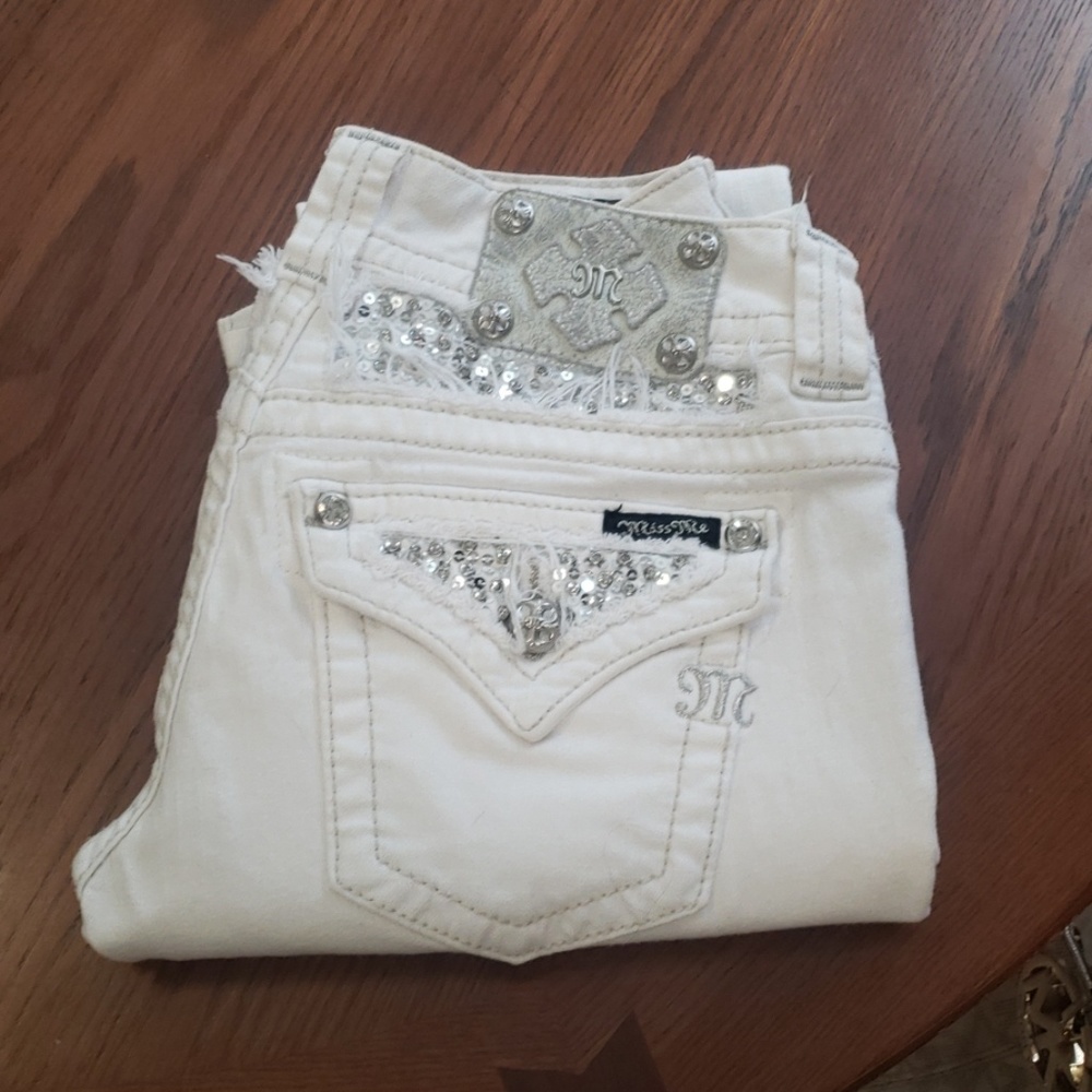 Miss Me White Jeans